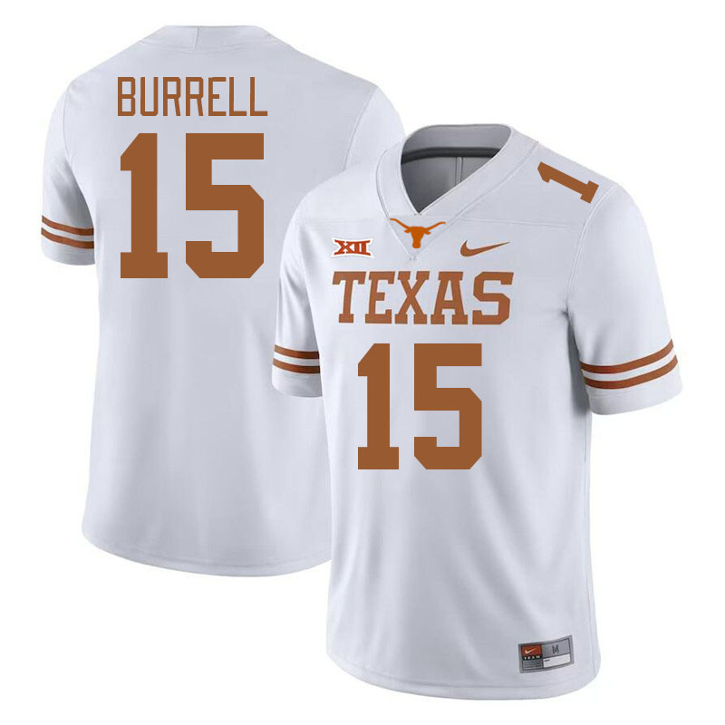 Men #15 S'Maje Burrell Texas Longhorns College Football Jerseys Stitched Sale-Black